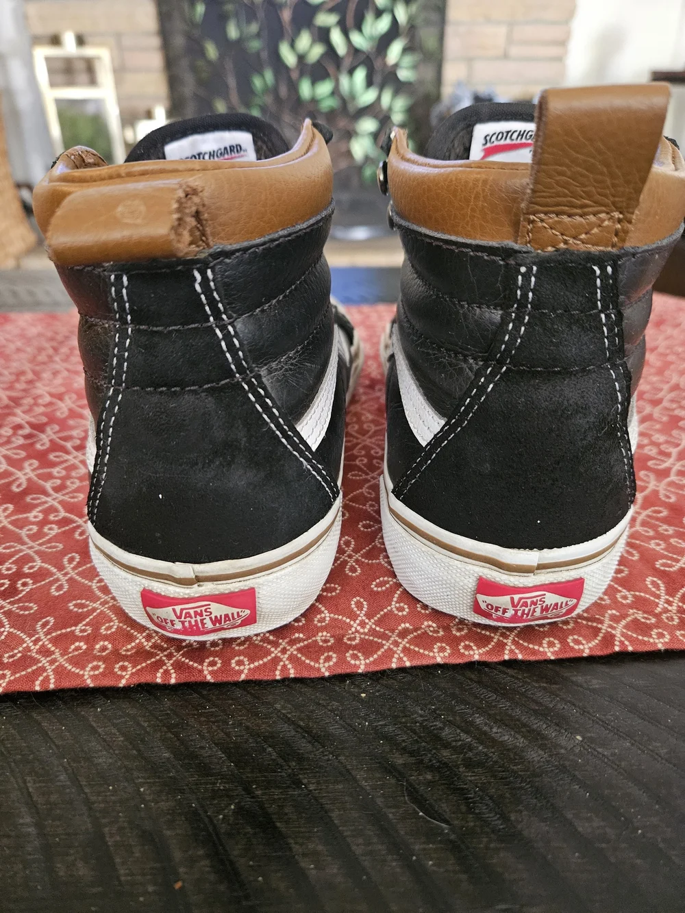Vans Kids Black and Brown High-Top Sneakers